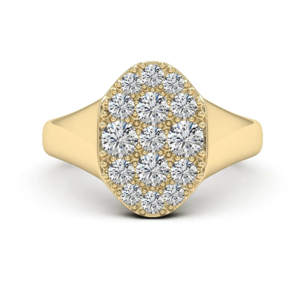 1.04 d.e.w. cts Marguerite Moissanite Ring