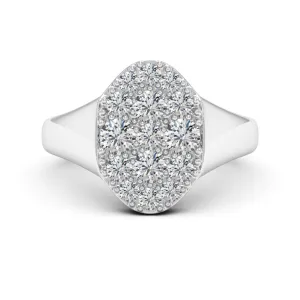 1.04 d.e.w. cts Marguerite Moissanite Ring