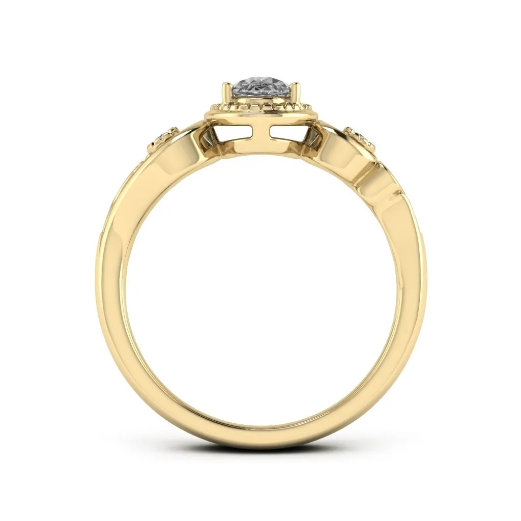 1.05 d.e.w cts Hailey Moissanite Ring