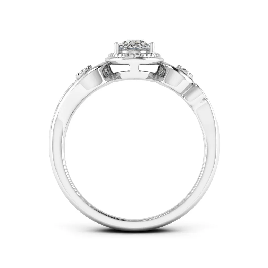 1.05 d.e.w cts Hailey Moissanite Ring