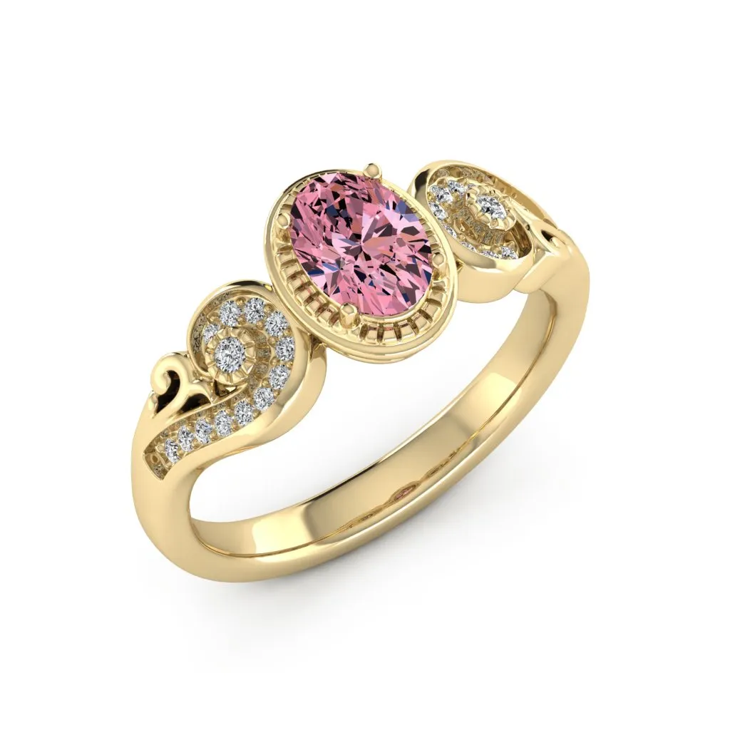 1.05 d.e.w cts Hailey Moissanite Ring