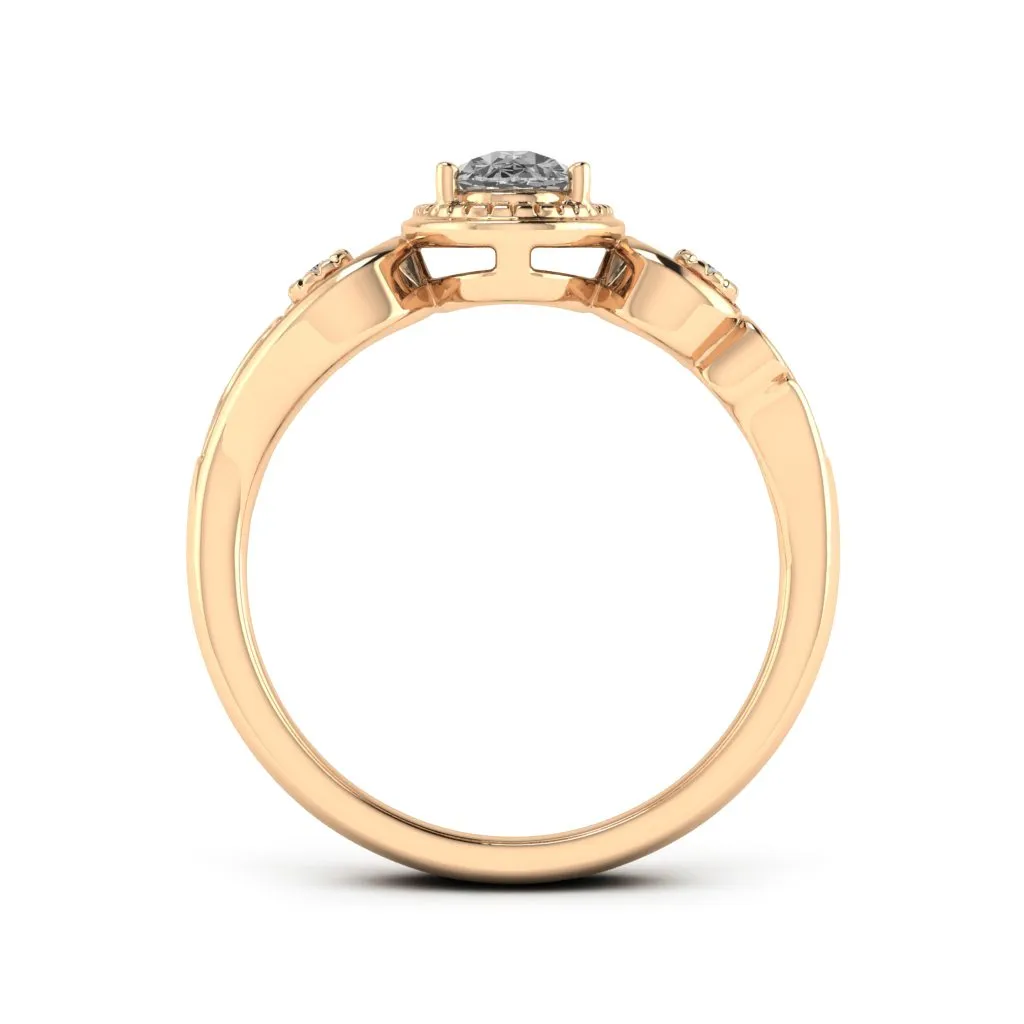 1.05 d.e.w cts Hailey Moissanite Ring