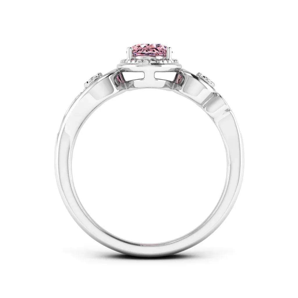 1.05 d.e.w cts Hailey Moissanite Ring