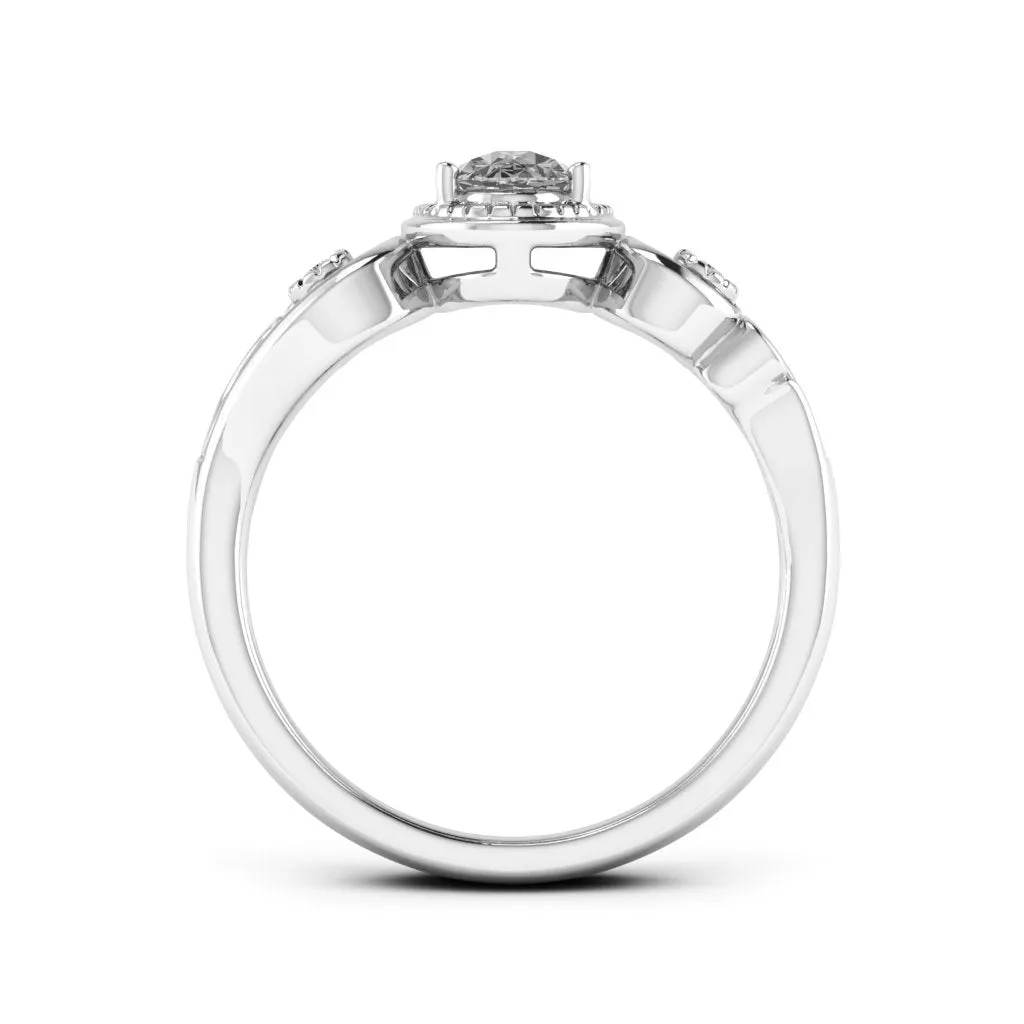 1.05 d.e.w cts Hailey Moissanite Ring