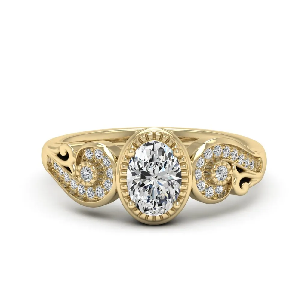1.05 d.e.w cts Hailey Moissanite Ring