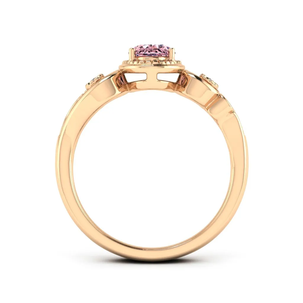 1.05 d.e.w cts Hailey Moissanite Ring