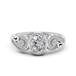 1.05 d.e.w cts Hailey Moissanite Ring