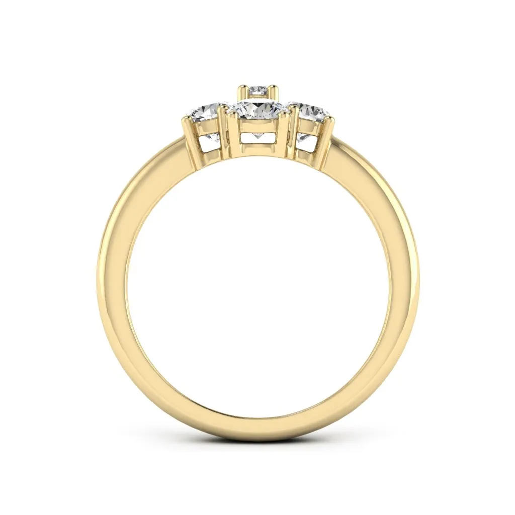 1.06 d.e.w cts Donna Moissanite Ring