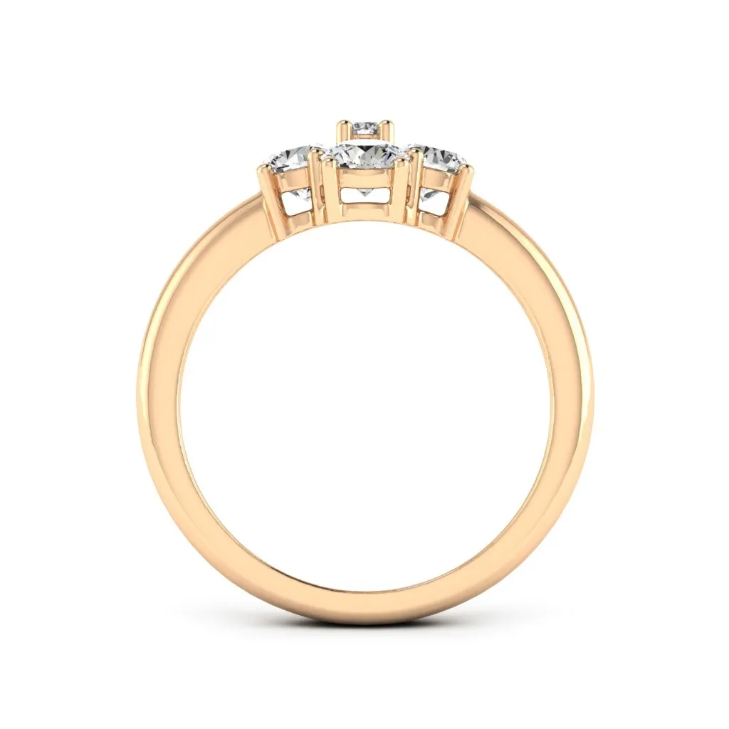 1.06 d.e.w cts Donna Moissanite Ring