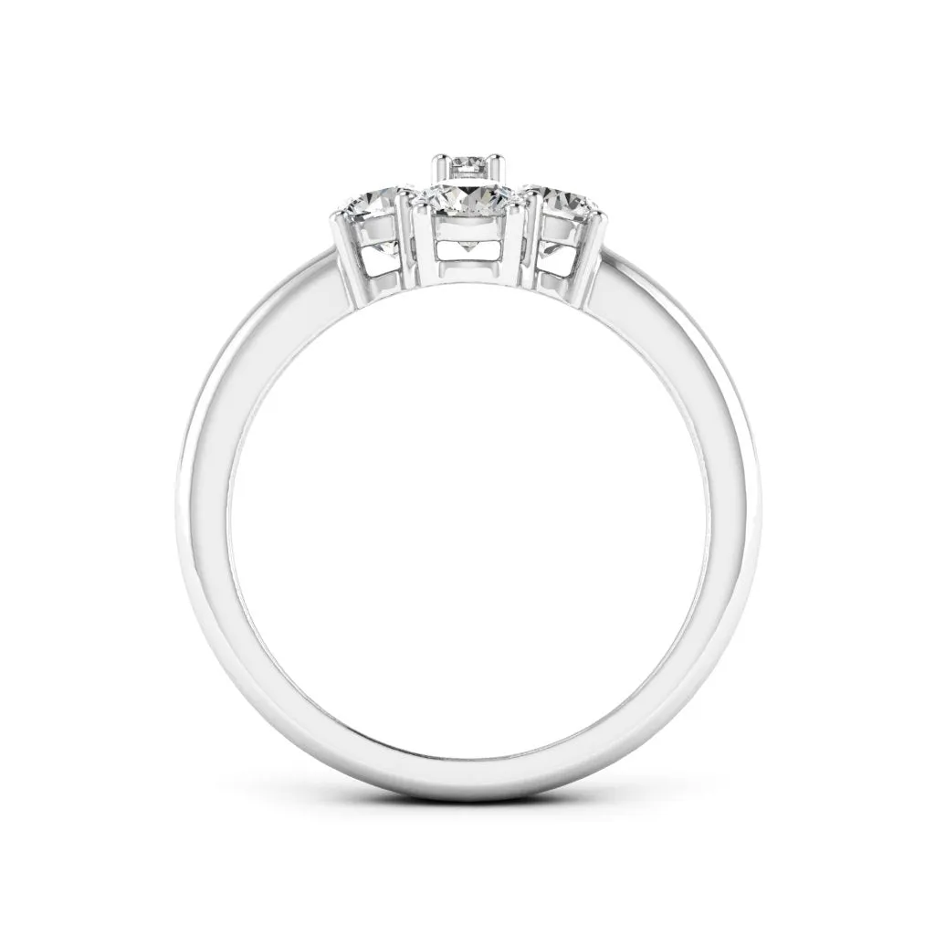 1.06 d.e.w cts Donna Moissanite Ring