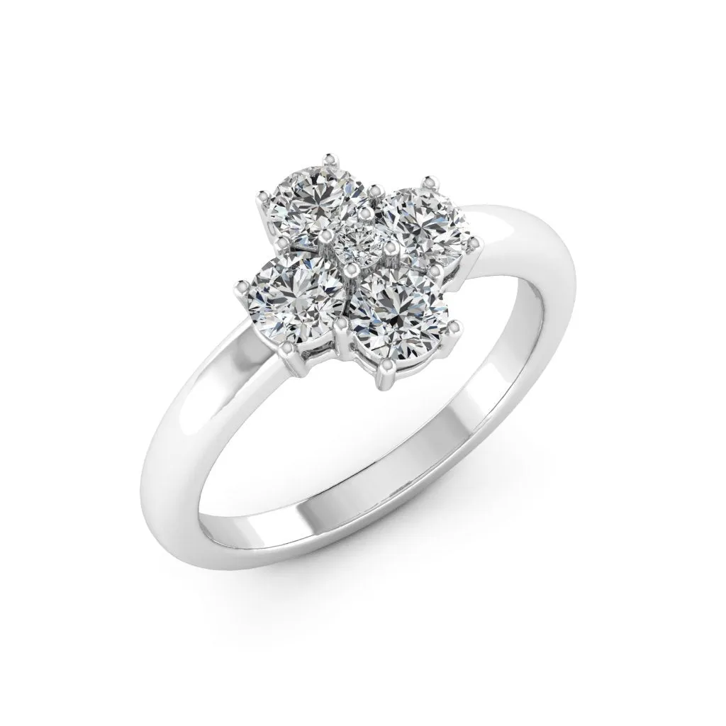 1.06 d.e.w cts Donna Moissanite Ring