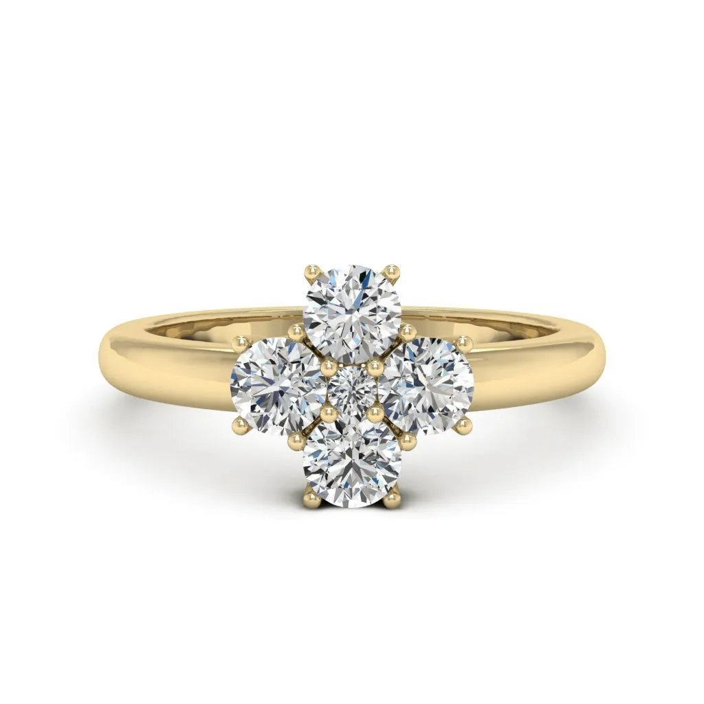 1.06 d.e.w cts Donna Moissanite Ring