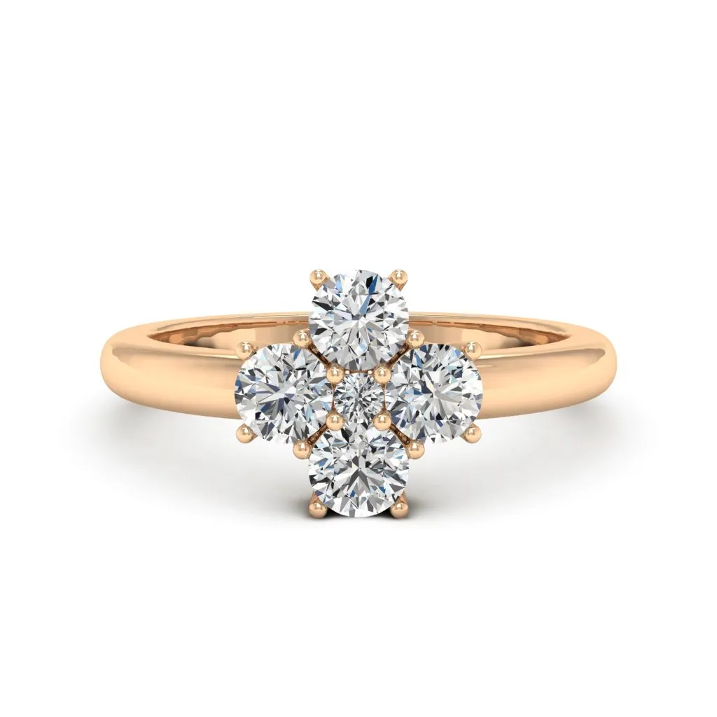 1.06 d.e.w cts Donna Moissanite Ring