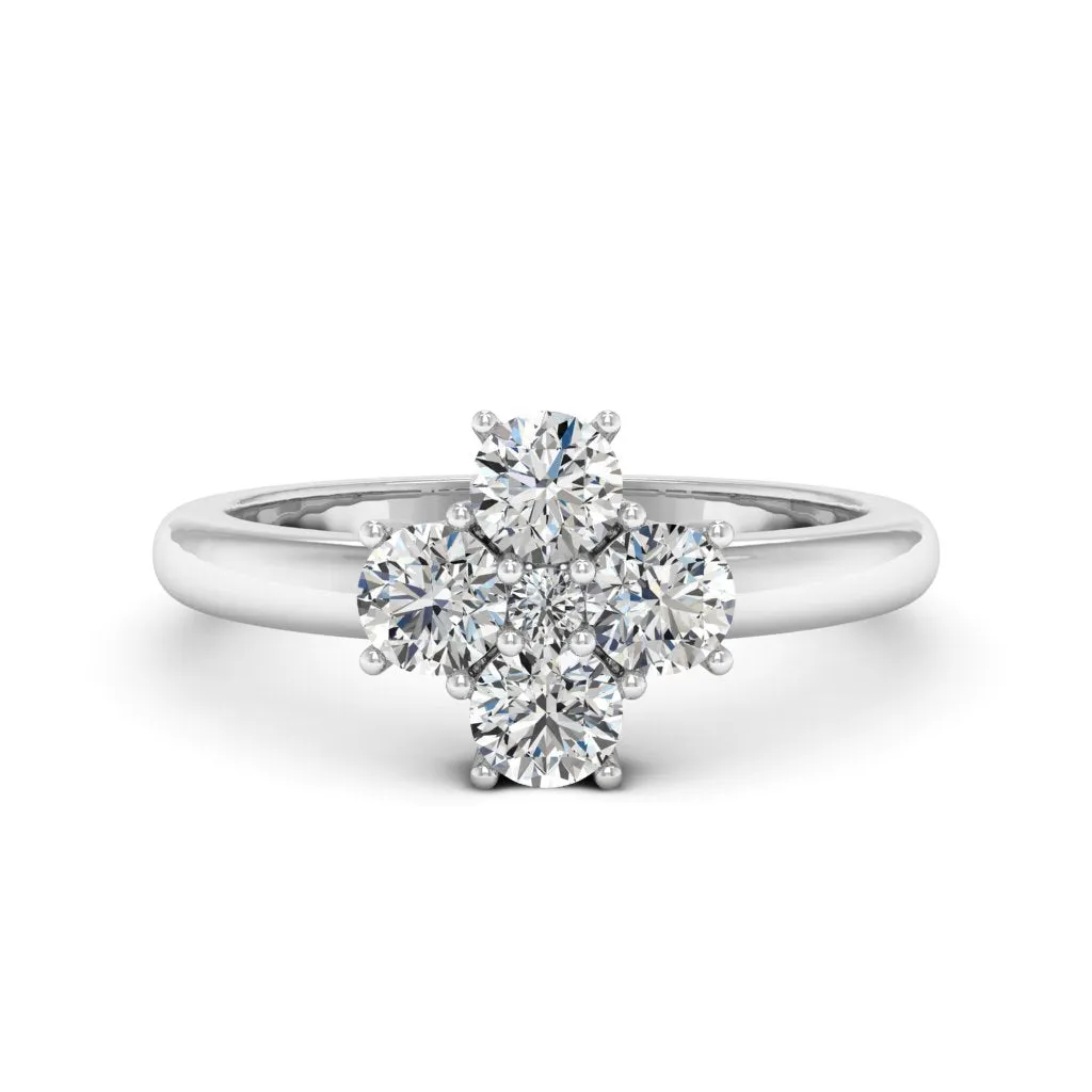 1.06 d.e.w cts Donna Moissanite Ring