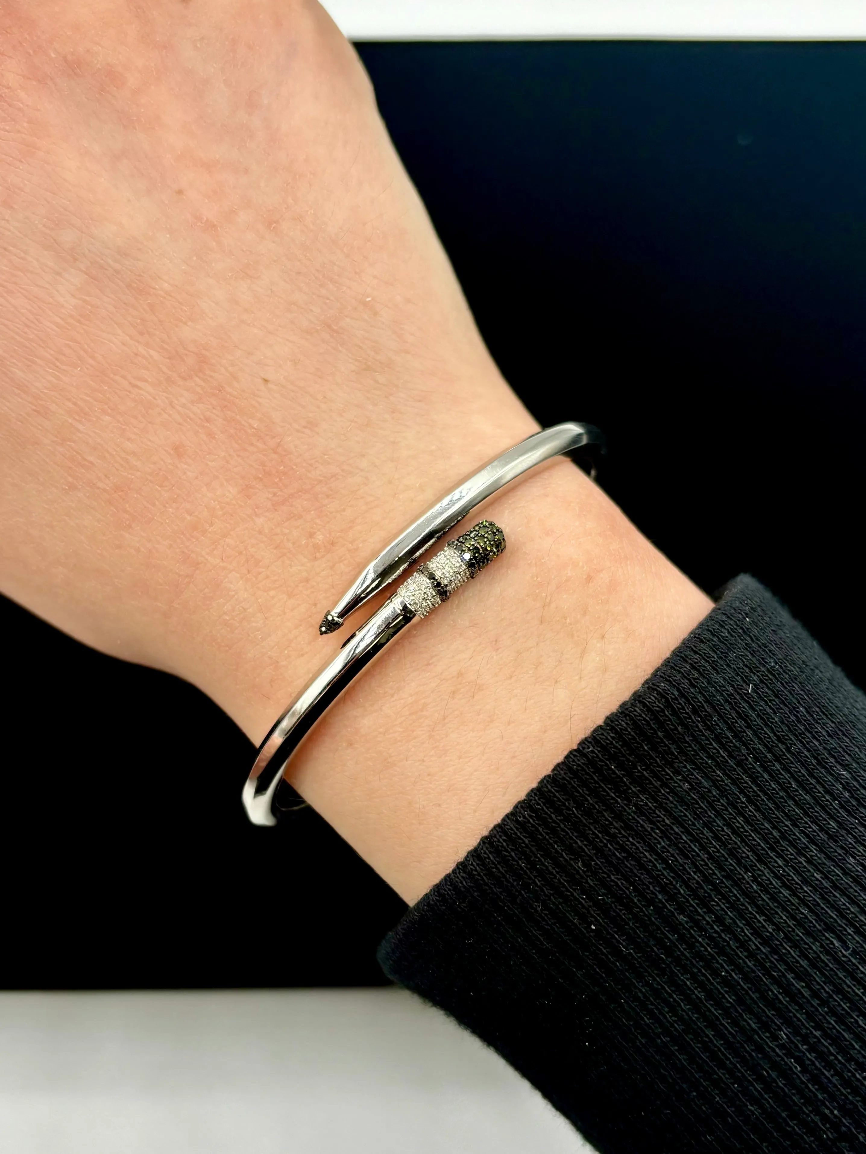 10K Custom Pencil Bangle Bracelet
