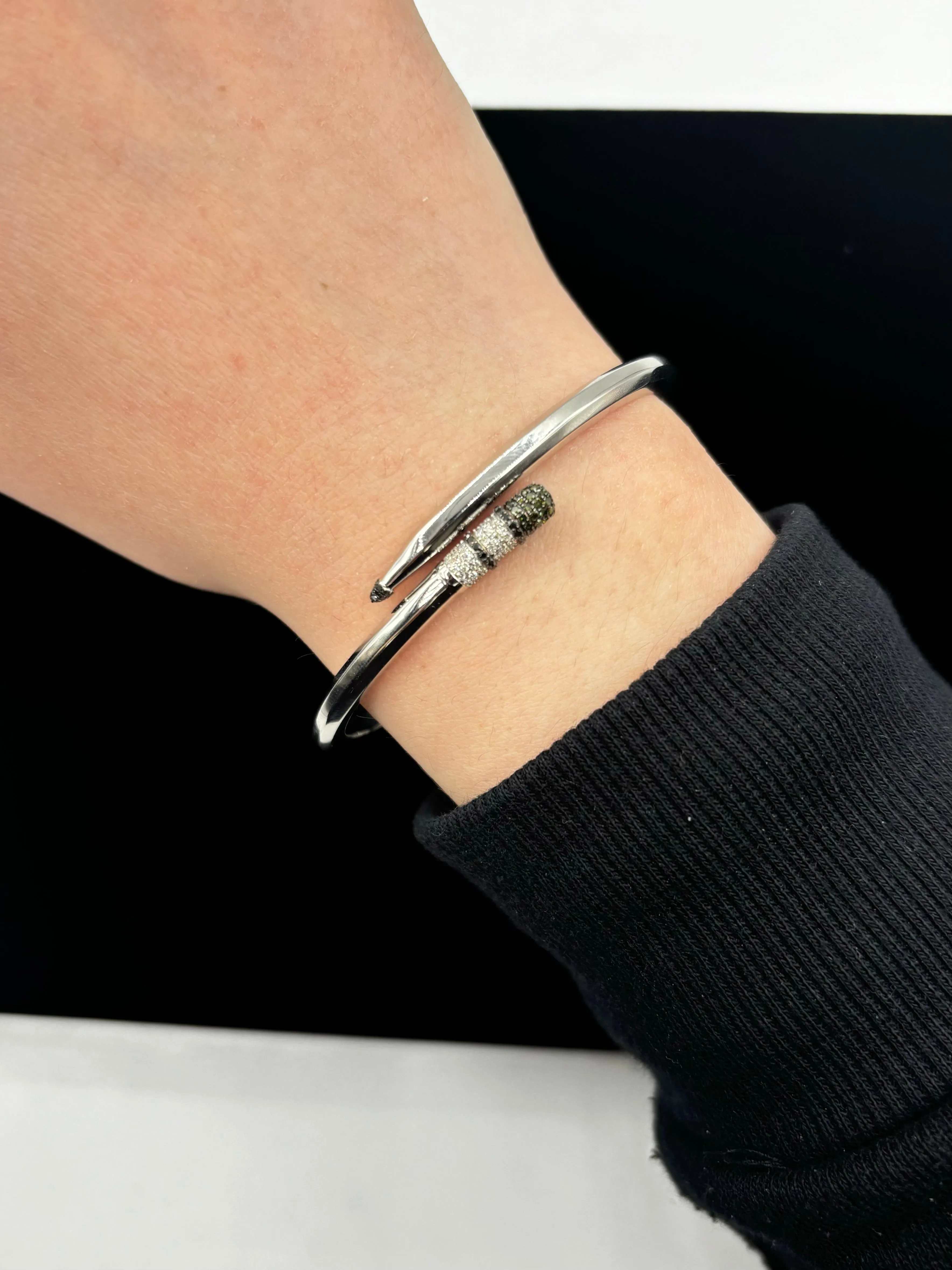 10K Custom Pencil Bangle Bracelet