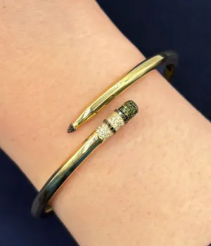10K Custom Pencil Bangle Bracelet