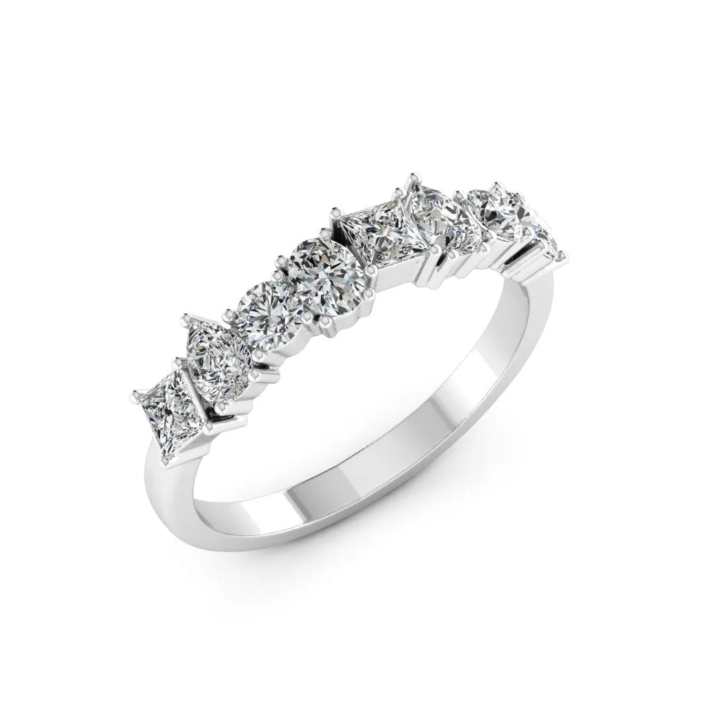1.12 d.e.w cts Soleil Moissanite Ring
