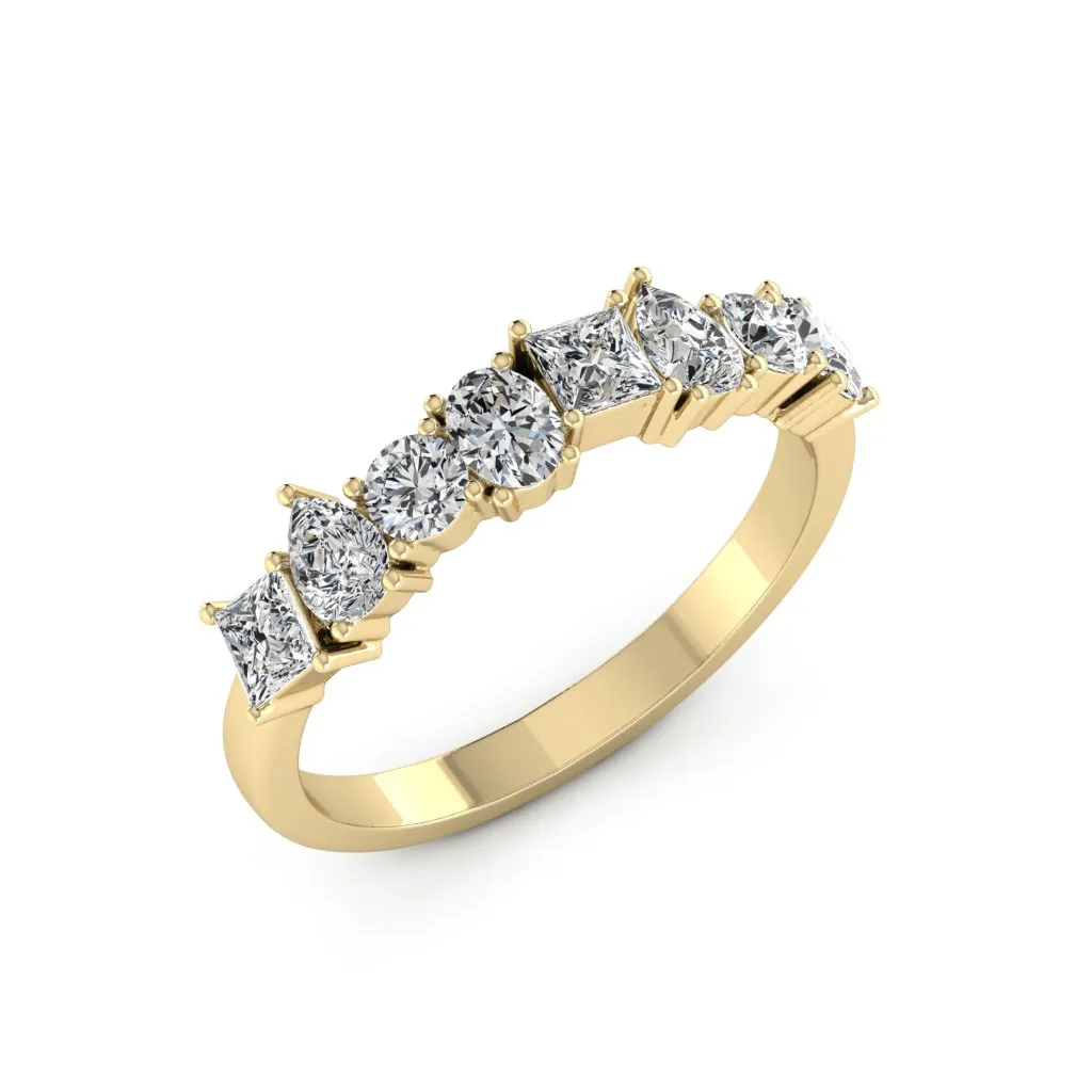 1.12 d.e.w cts Soleil Moissanite Ring