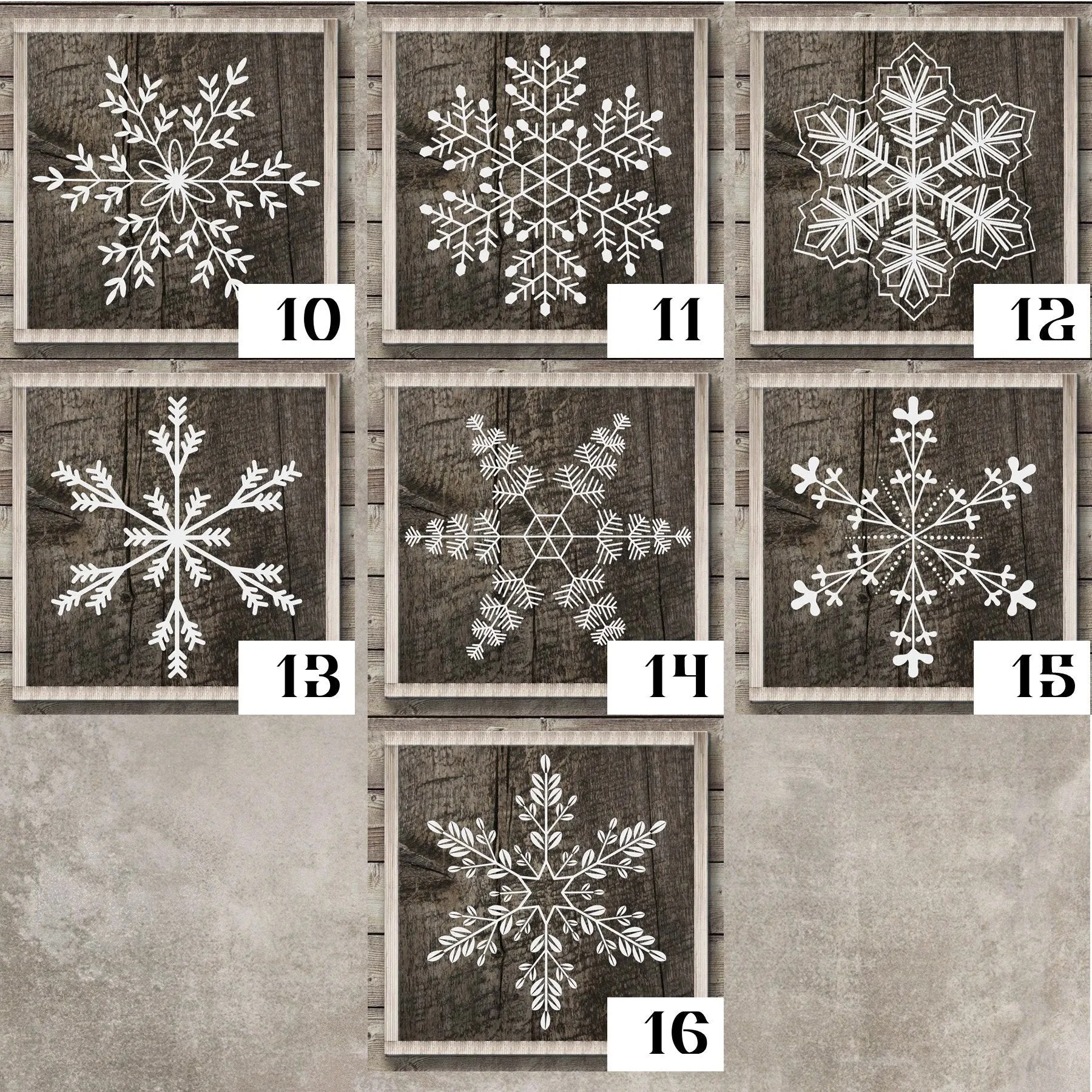 1/14 @ 6:30pm-COUPLES WORKSHOP-SNOWFLAKES FRAMED DECOR