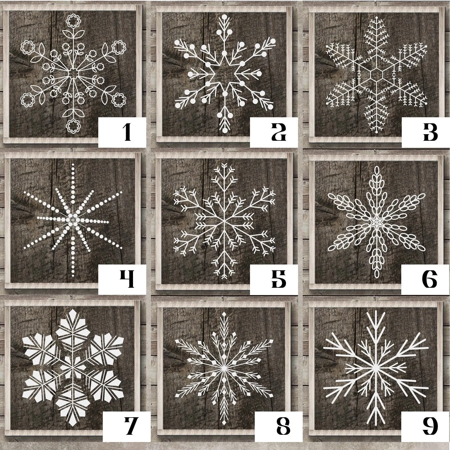 1/14 @ 6:30pm-COUPLES WORKSHOP-SNOWFLAKES FRAMED DECOR