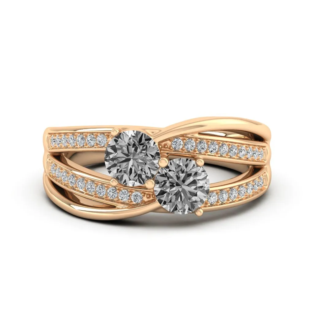 1.17 d.e.w cts Annabella Moissanite Ring