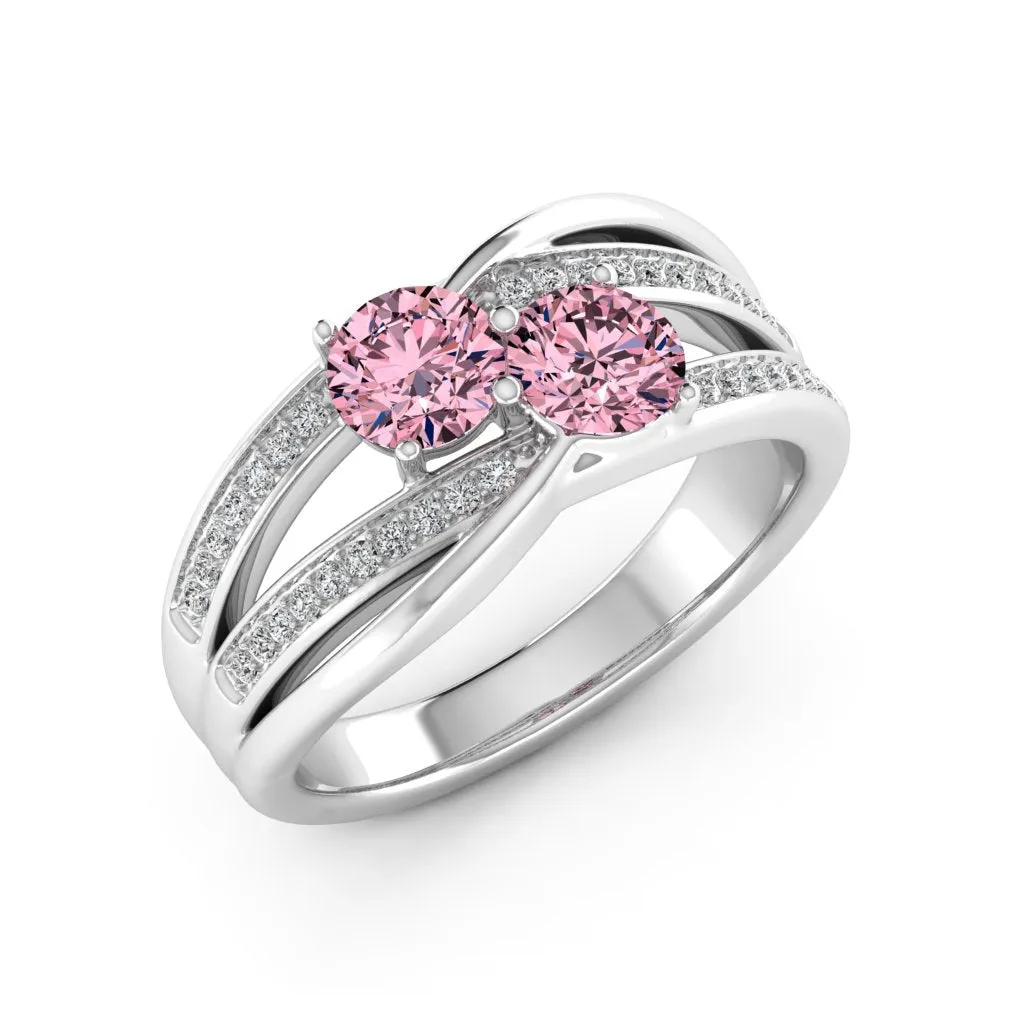 1.17 d.e.w cts Annabella Moissanite Ring
