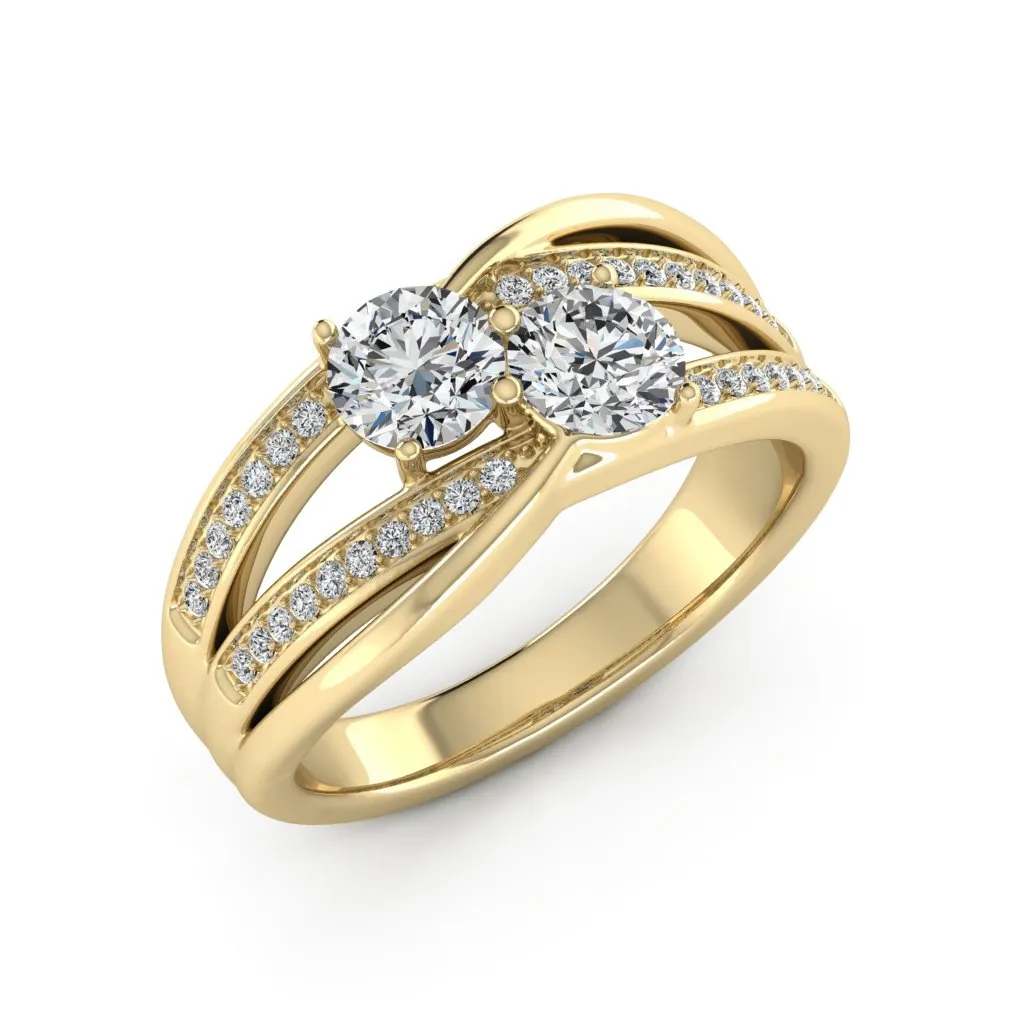 1.17 d.e.w cts Annabella Moissanite Ring