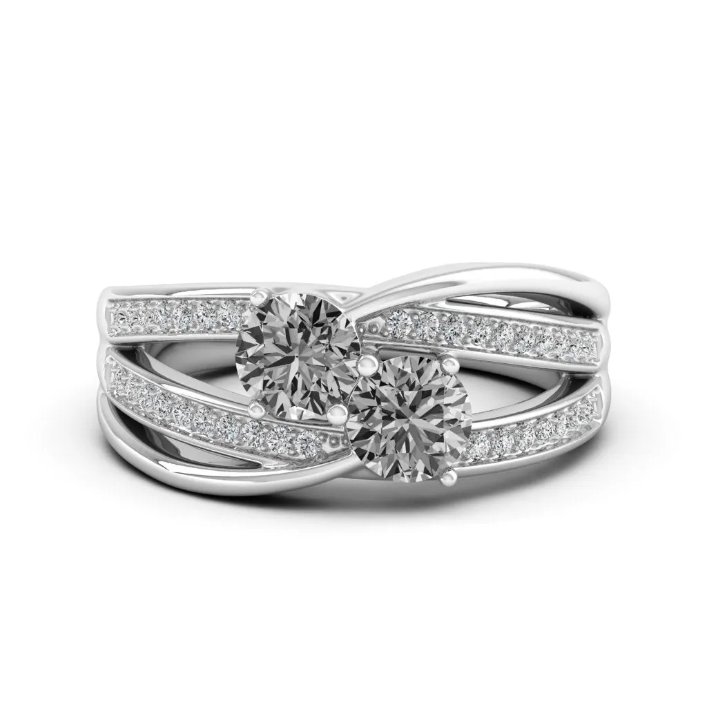 1.17 d.e.w cts Annabella Moissanite Ring
