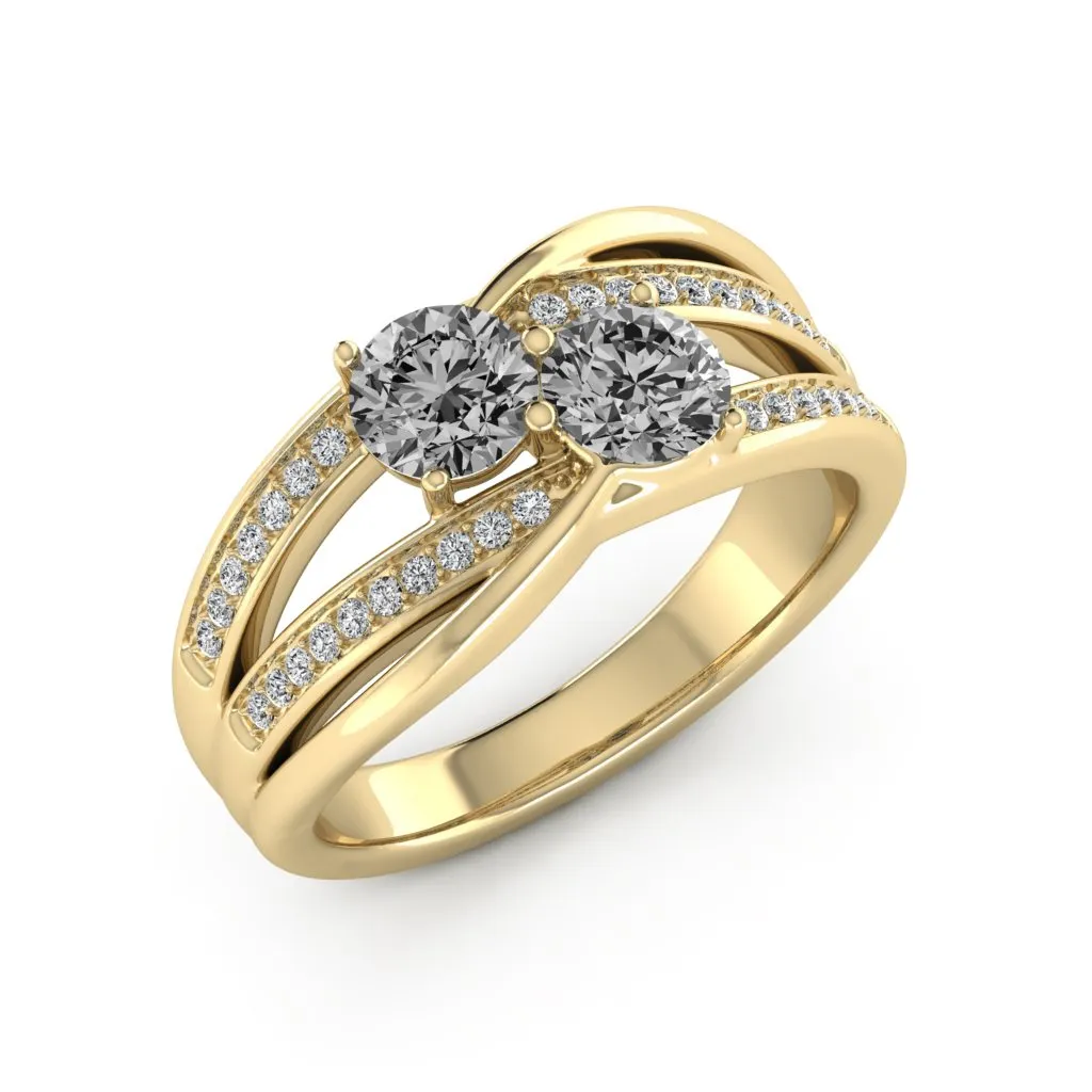 1.17 d.e.w cts Annabella Moissanite Ring