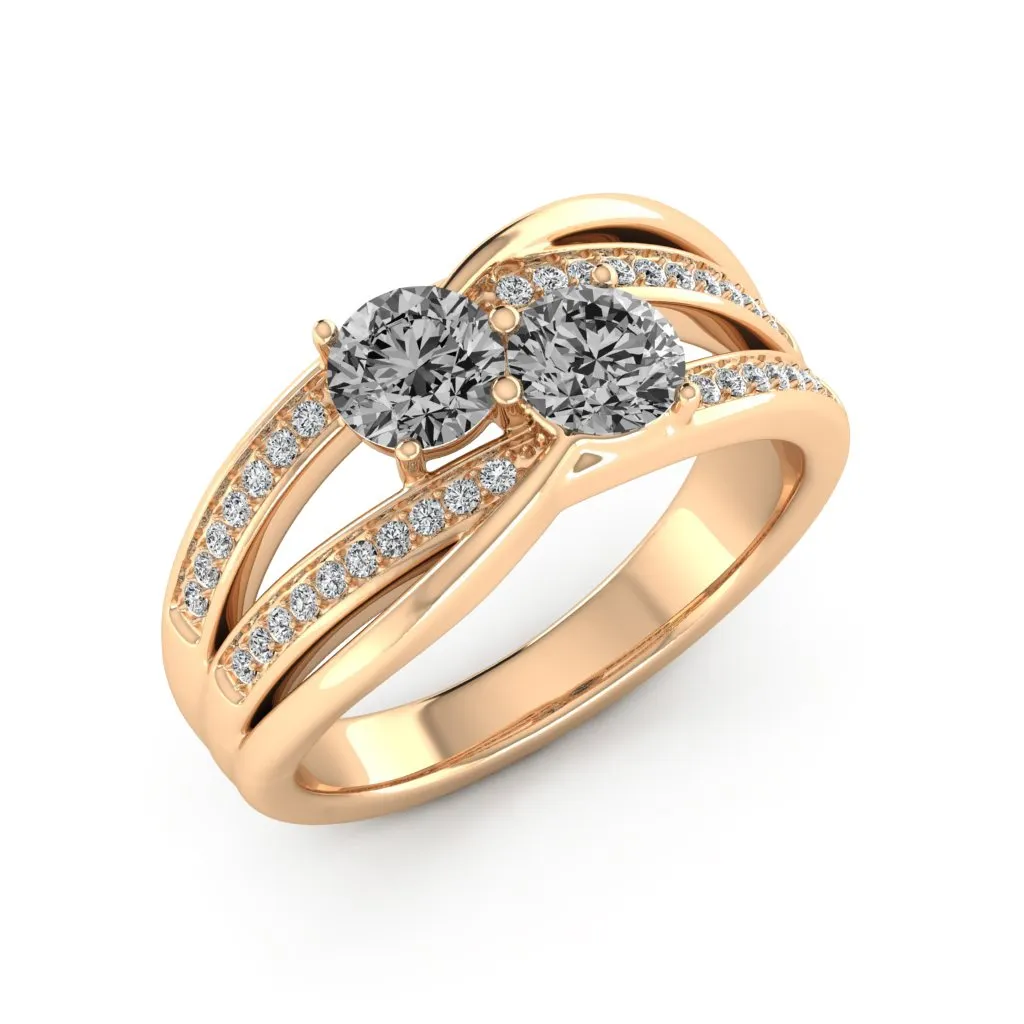 1.17 d.e.w cts Annabella Moissanite Ring