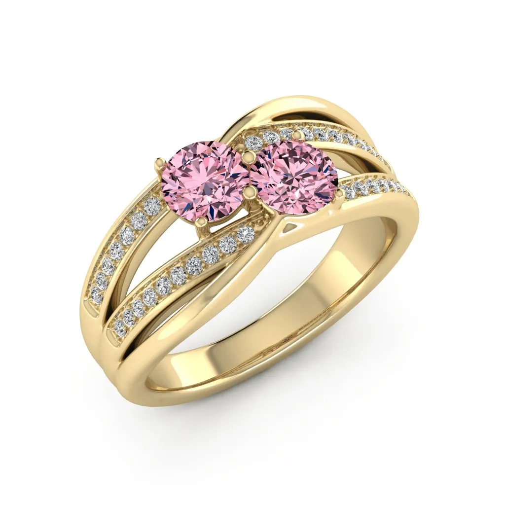 1.17 d.e.w cts Annabella Moissanite Ring