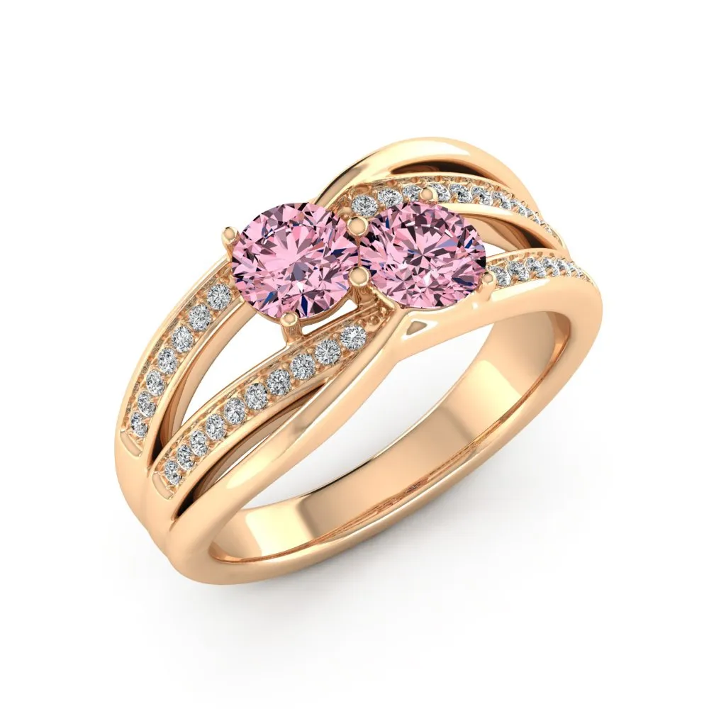 1.17 d.e.w cts Annabella Moissanite Ring