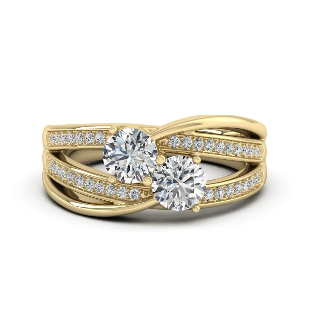 1.17 d.e.w cts Annabella Moissanite Ring