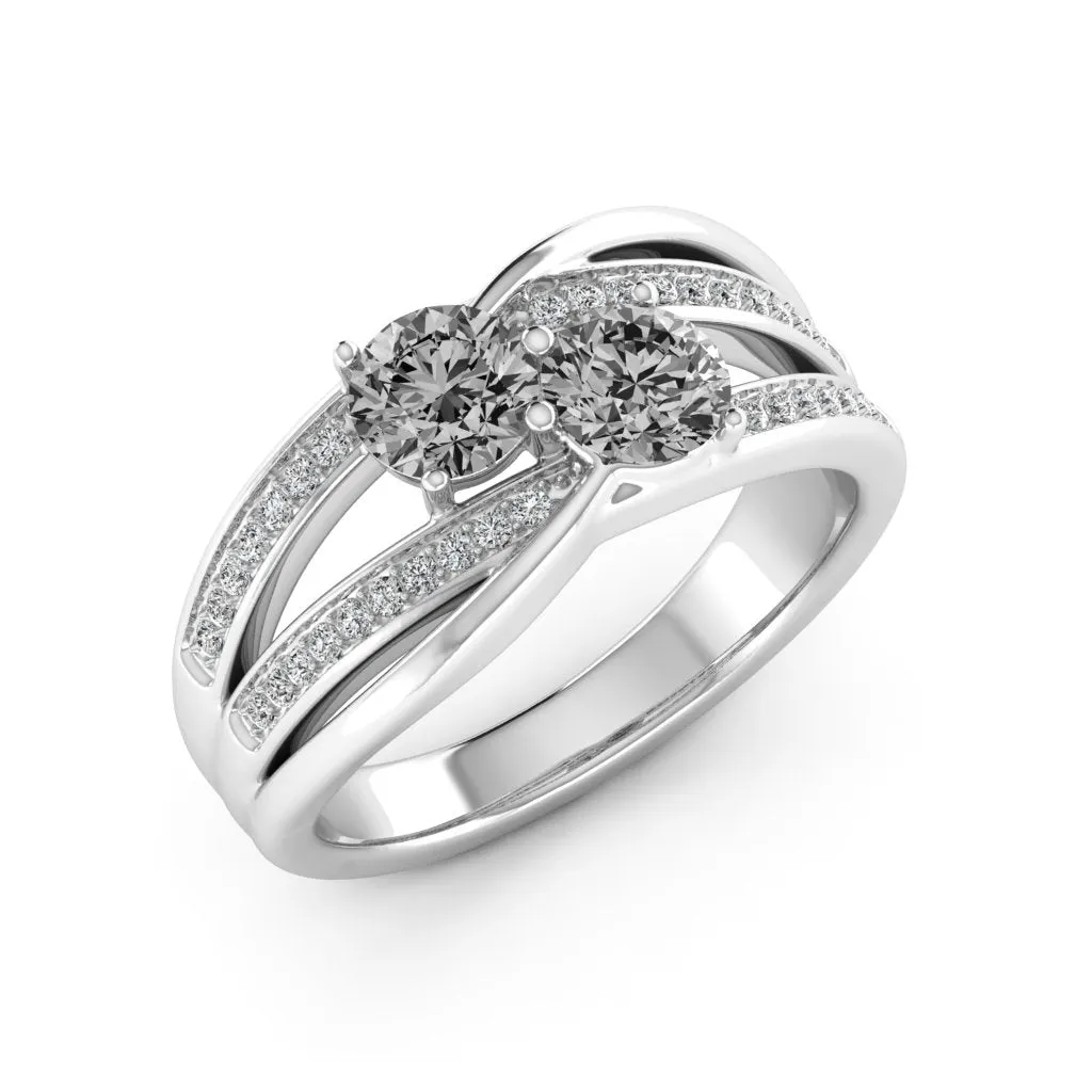 1.17 d.e.w cts Annabella Moissanite Ring