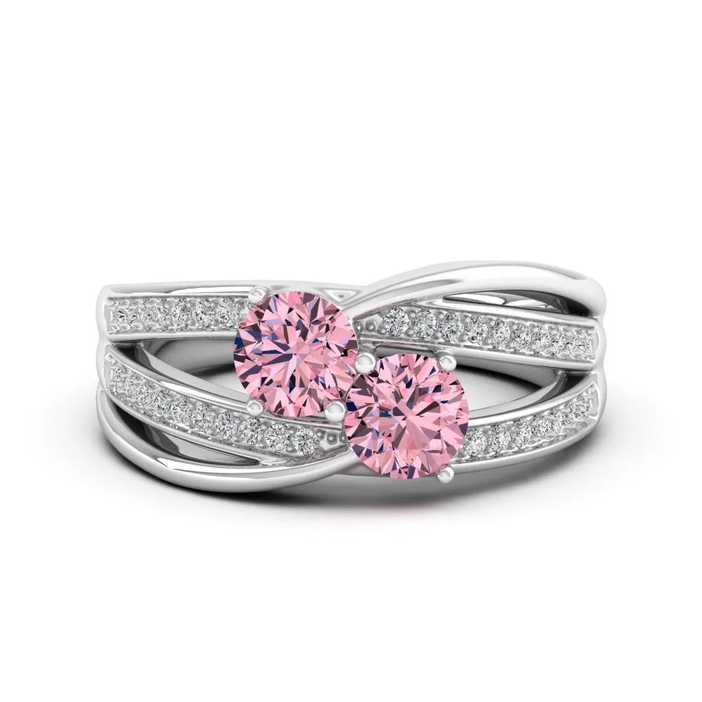1.17 d.e.w cts Annabella Moissanite Ring