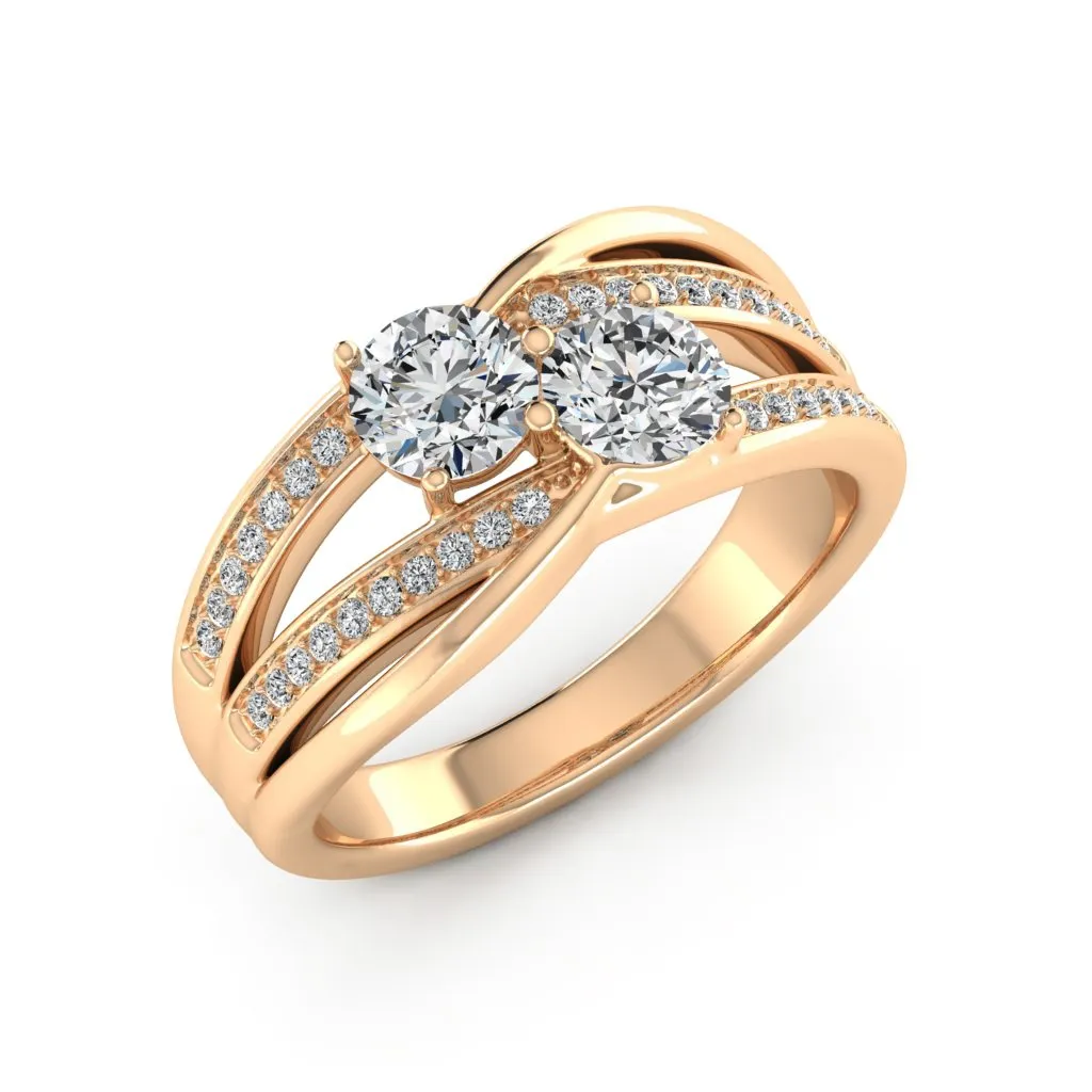 1.17 d.e.w cts Annabella Moissanite Ring