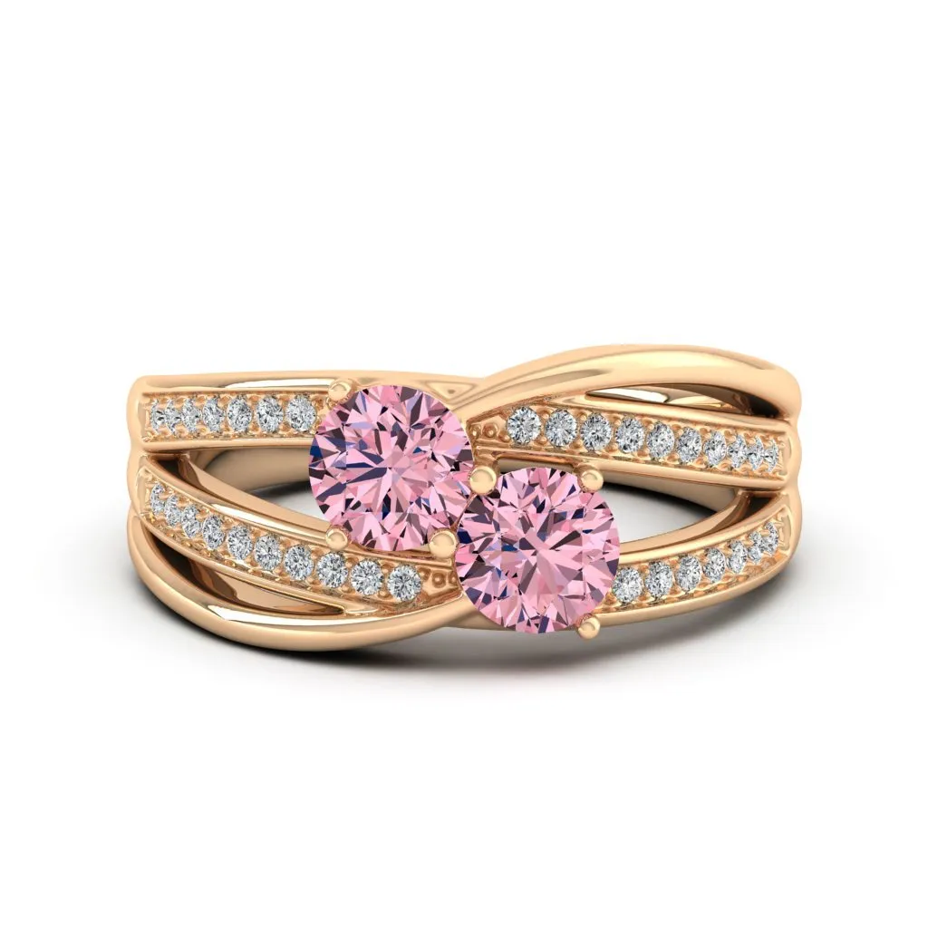 1.17 d.e.w cts Annabella Moissanite Ring