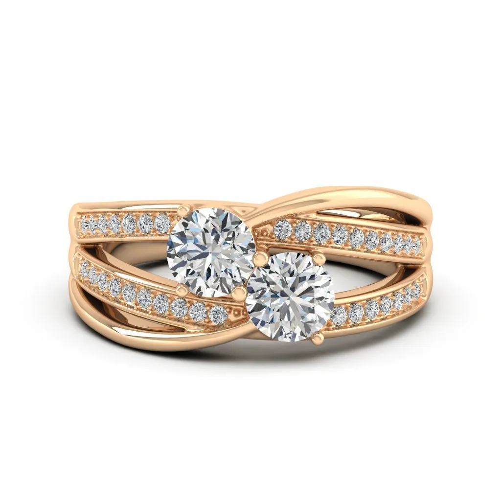 1.17 d.e.w cts Annabella Moissanite Ring