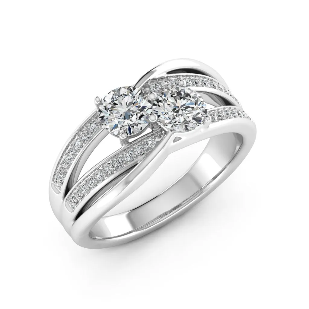 1.17 d.e.w cts Annabella Moissanite Ring