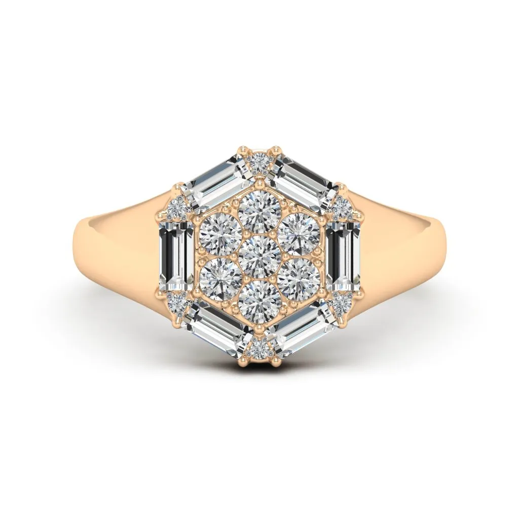 1.17 d.e.w cts Estella Moissanite Ring