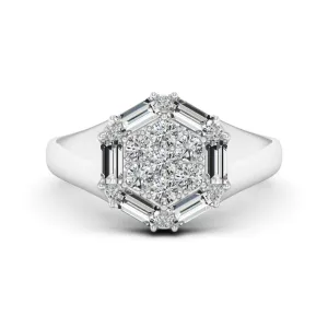 1.17 d.e.w cts Estella Moissanite Ring