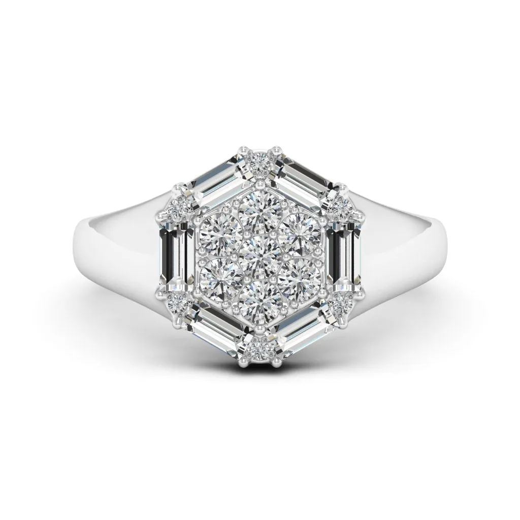 1.17 d.e.w cts Estella Moissanite Ring
