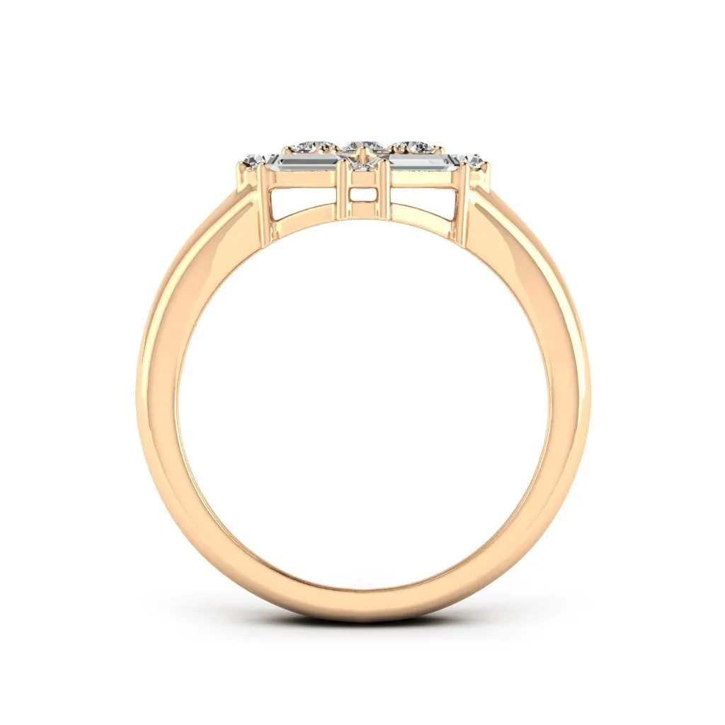 1.17 d.e.w cts Estella Moissanite Ring