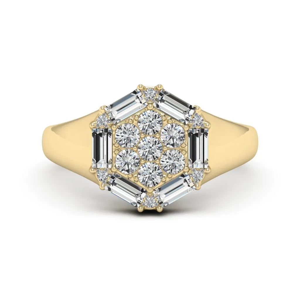 1.17 d.e.w cts Estella Moissanite Ring