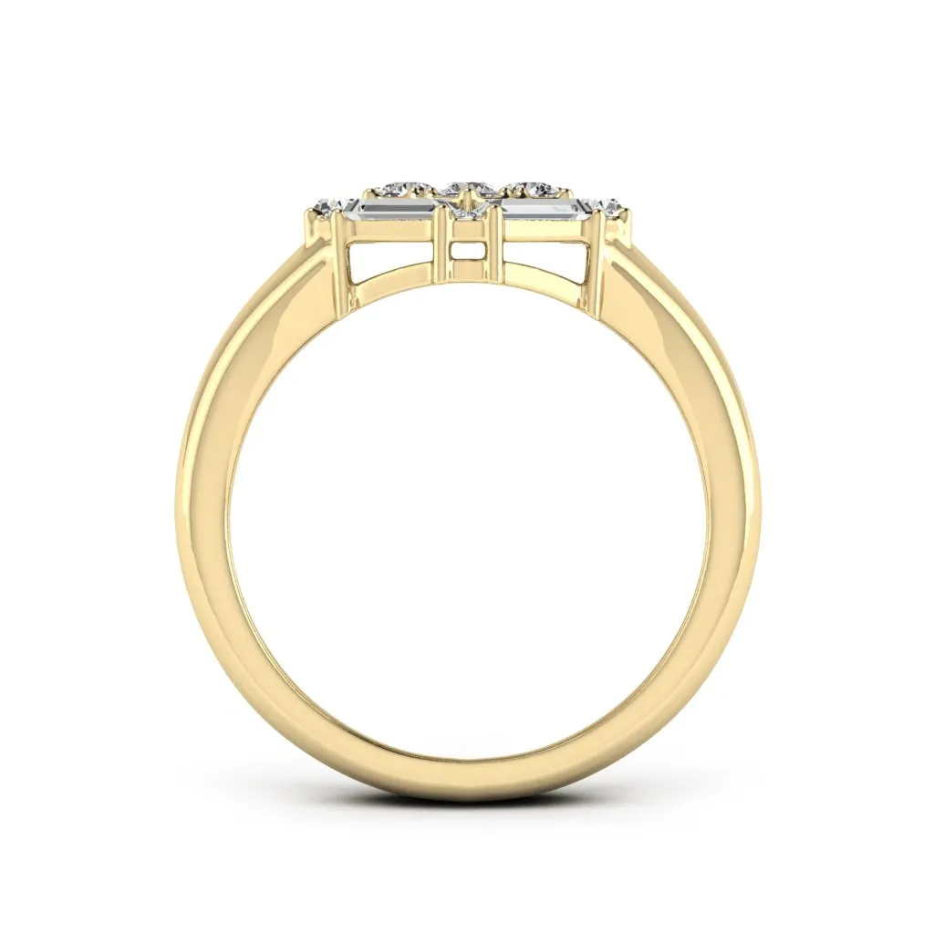 1.17 d.e.w cts Estella Moissanite Ring