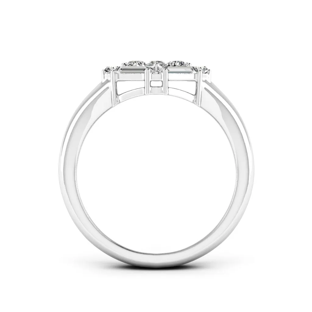 1.17 d.e.w cts Estella Moissanite Ring