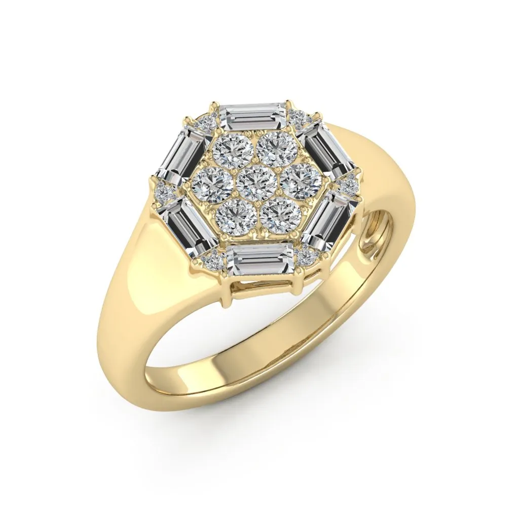 1.17 d.e.w cts Estella Moissanite Ring