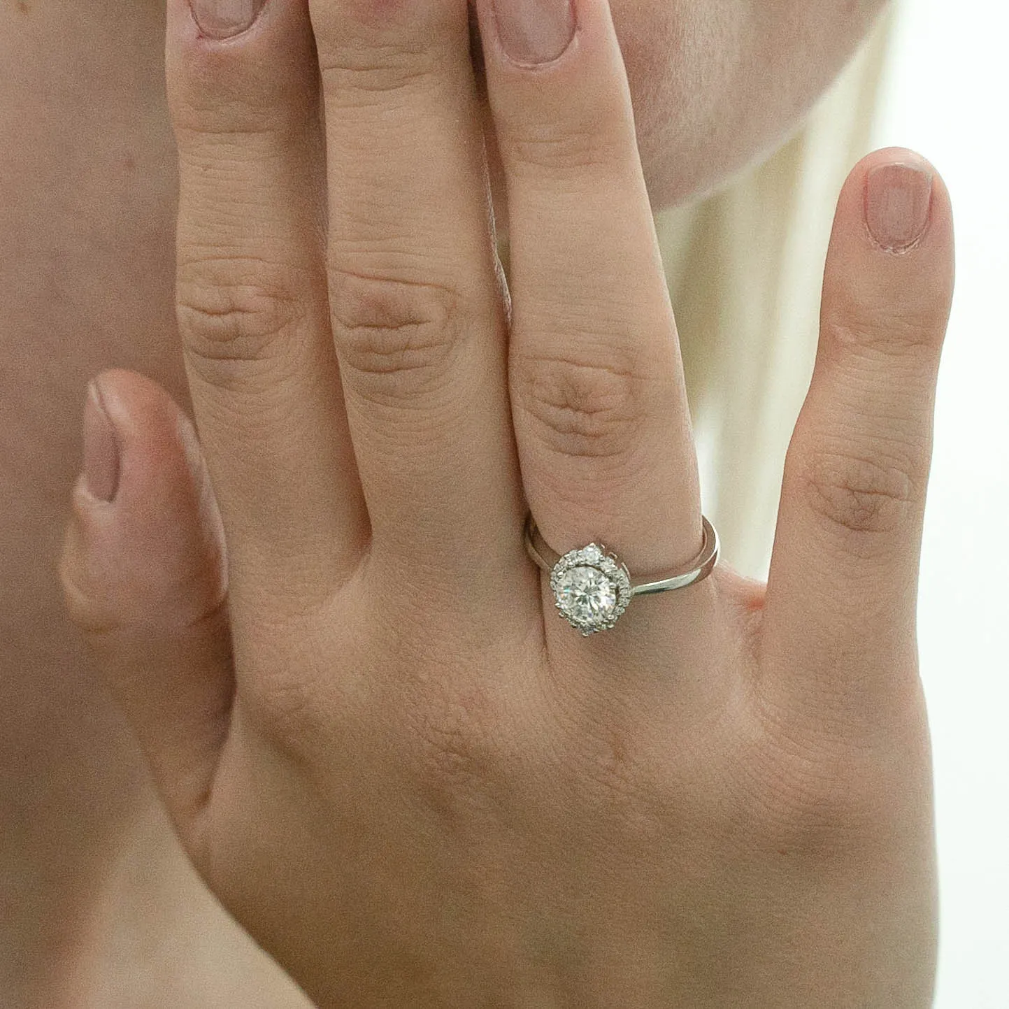 1.18 d.e.w cts Catherine Moissanite Ring