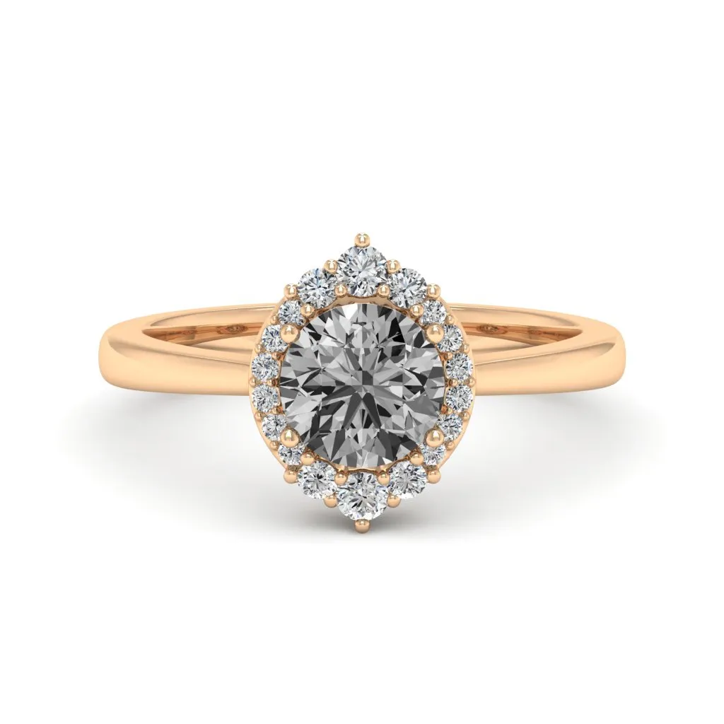 1.18 d.e.w cts Catherine Moissanite Ring